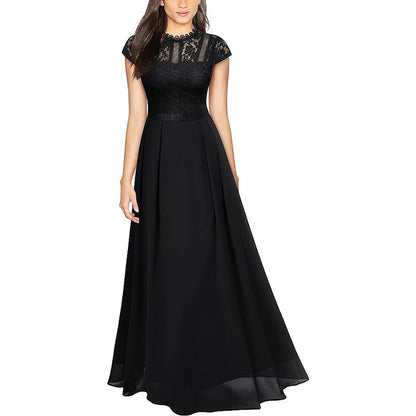 Women's Slim-fit Lace Long Evening Dress