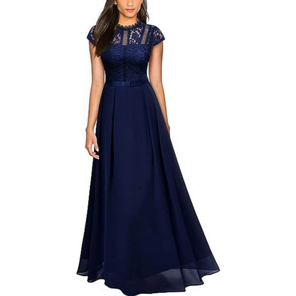 Women's Slim-fit Lace Long Evening Dress