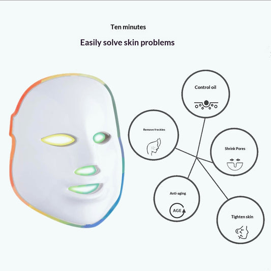 7-color Light Mask Beauty Facial Mask Dermatologists have used LED treatment for years to heal skin without damage. Now you can do it at home.
