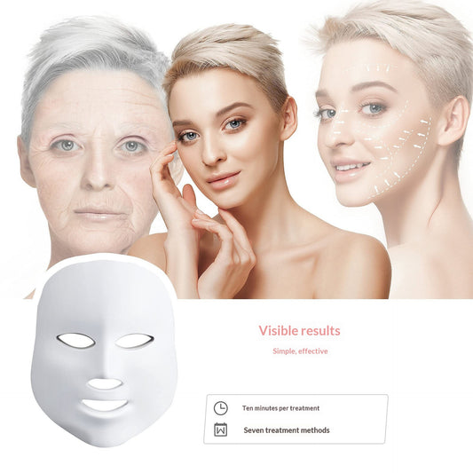 7-color Light Mask Beauty Facial Mask Dermatologists have used LED treatment for years to heal skin without damage. Now you can do it at home.