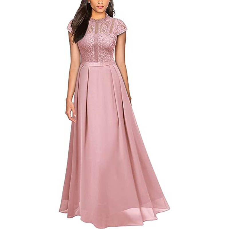 Women's Slim-fit Lace Long Evening Dress