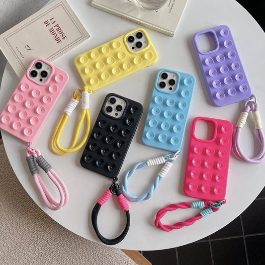 Phone Case Simple Suction Cup Lanyard Protective Cover
