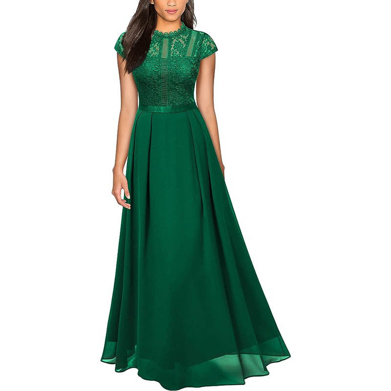 Women's Slim-fit Lace Long Evening Dress